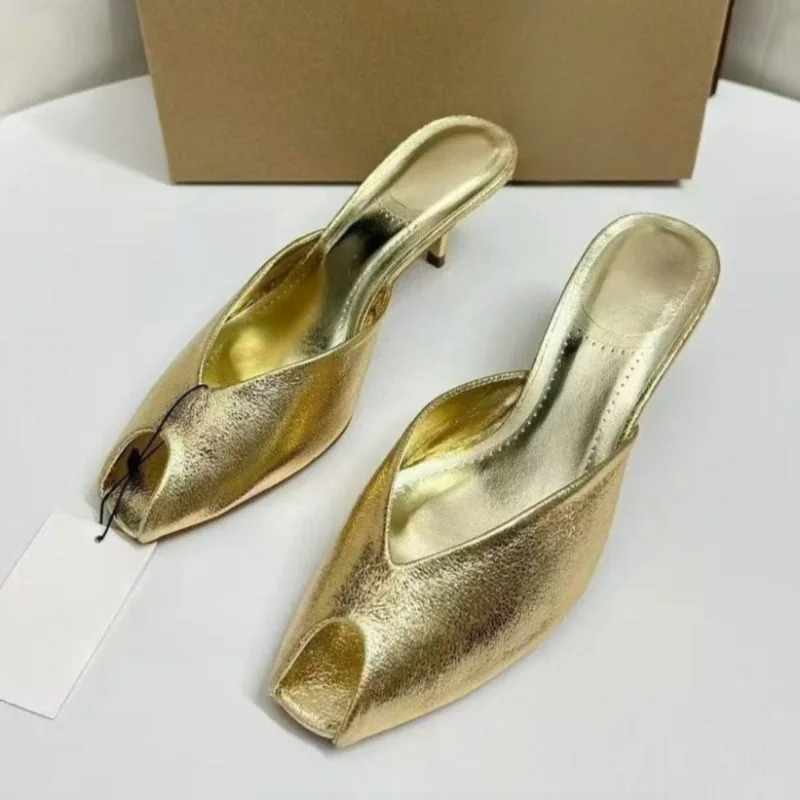 Summer Clothing Sale Women - Women's Pumps Designer Gold Women Mules