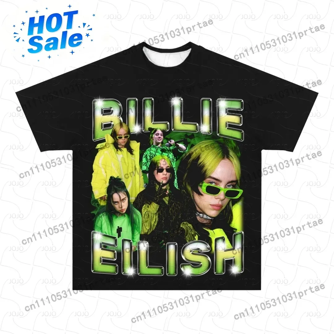 Billie Eilish Retro Pattern T- - Summer Clothing Styles Men recension och pris