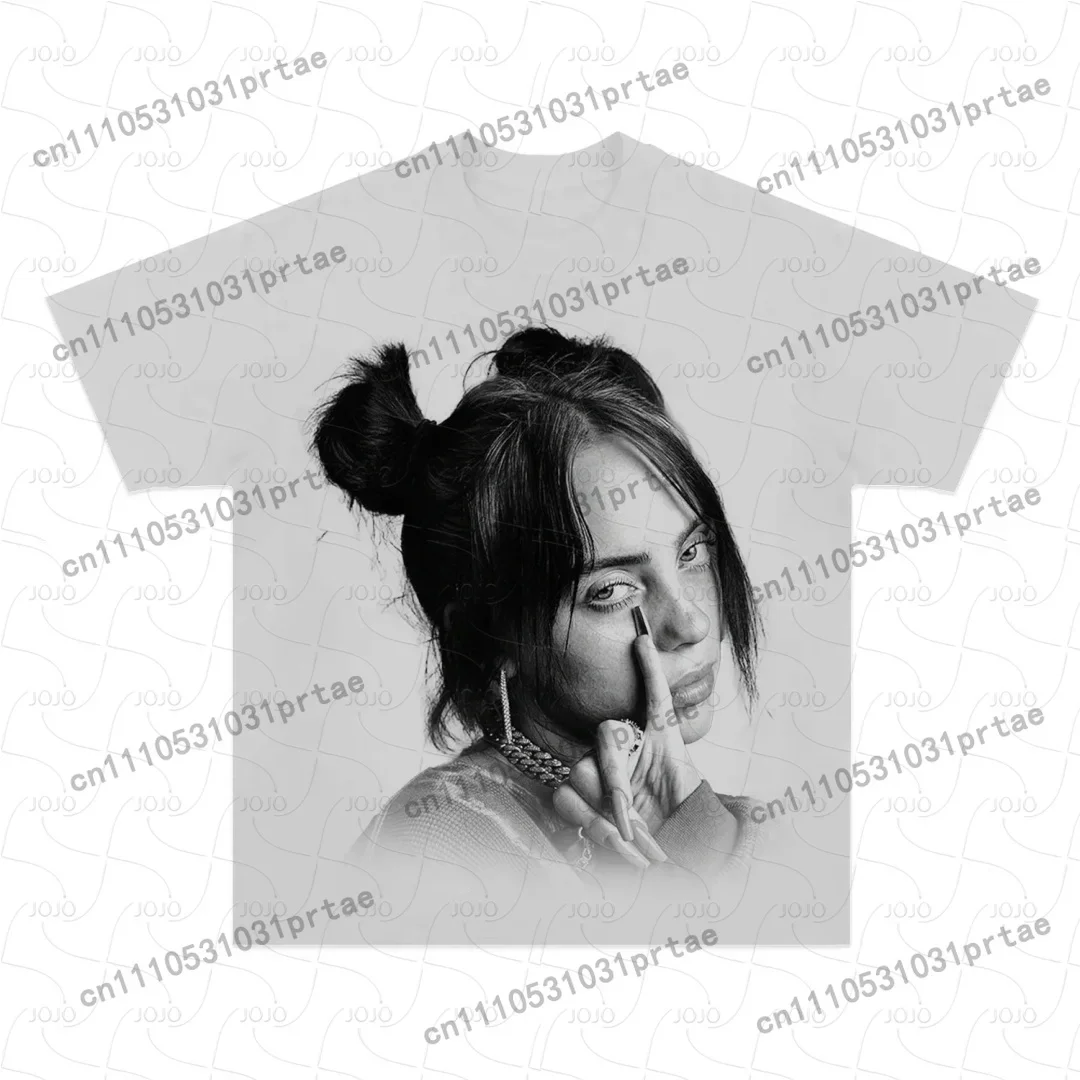Billie Eilish Retro Pattern T- - Summer Clothing Styles Men recension och pris