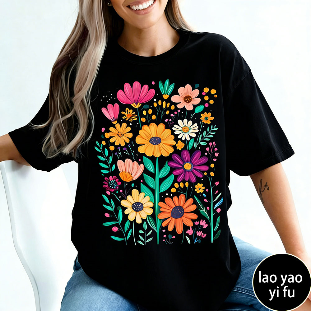 Boho Summer Floral Women TShir - Summer Clothing Vibes recension och pris