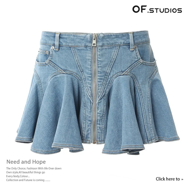 Denim Midi Skirt, Women's Clot - Summer Clothing Italy recension och pris
