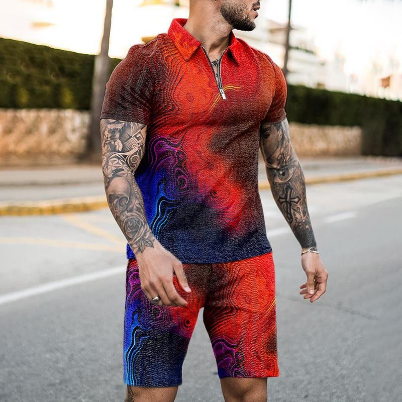 Summer Zipper Polo Shirt Suit  - Summer Clothing Styles Men recension och pris