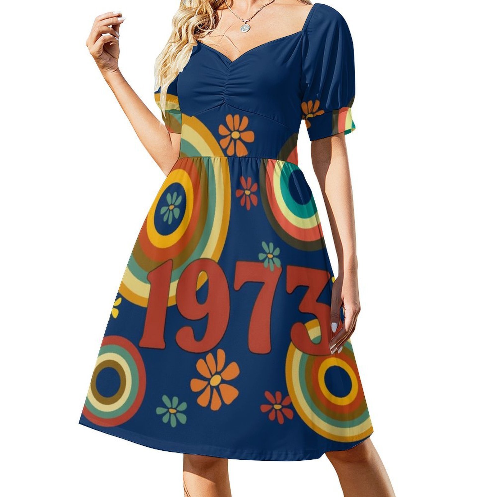 1973 Floral Smock Dress For Wo - Summer Clothing Vibes recension och pris