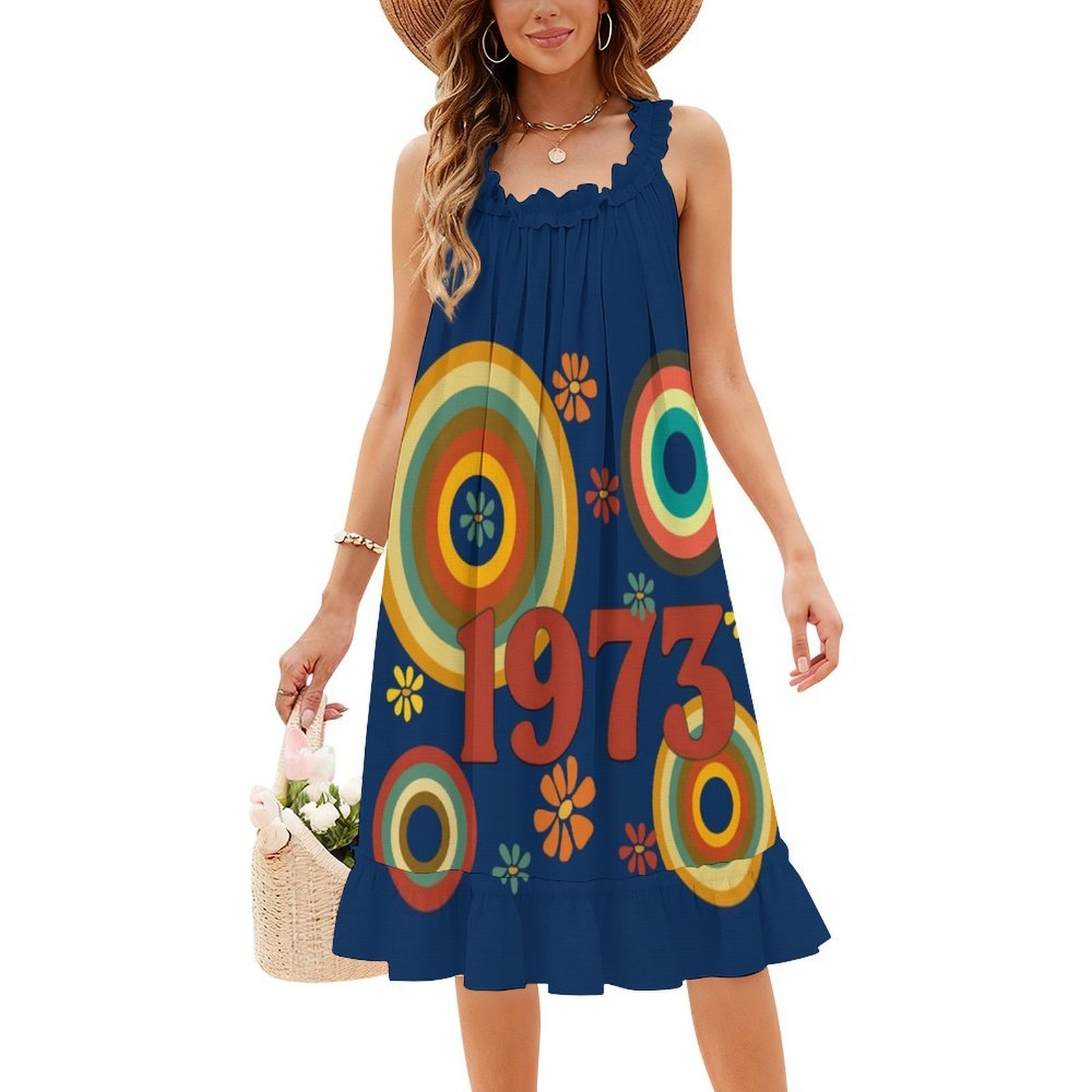 1973 Floral Smock Dress For Wo - Summer Clothing Vibes recension och pris