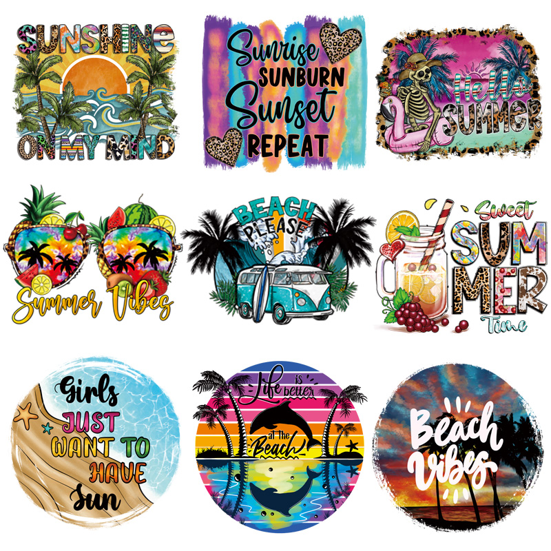 Summer Vibes Iron On Patches H - Summer Clothing Vibes recension och pris