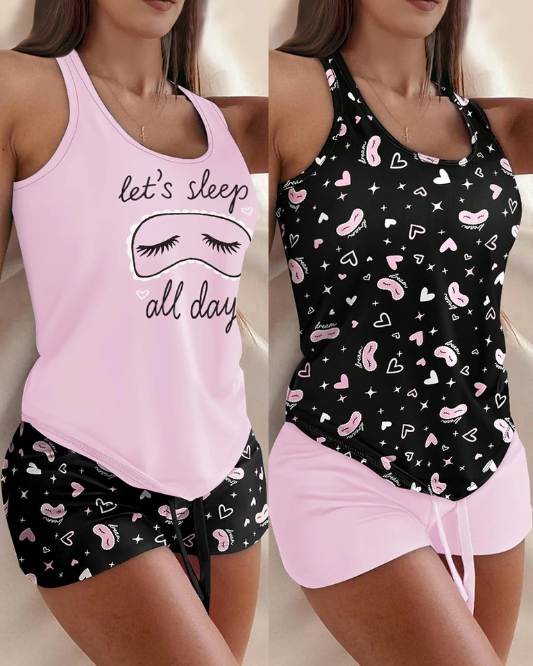 2PCS Pajamas Sets for Women Cl - Summer Clothing Italy recension och pris