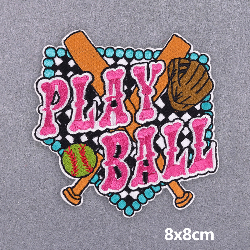 5PCS Play Ball Embroidered Pat - Summer Clothing Vibes recension och pris