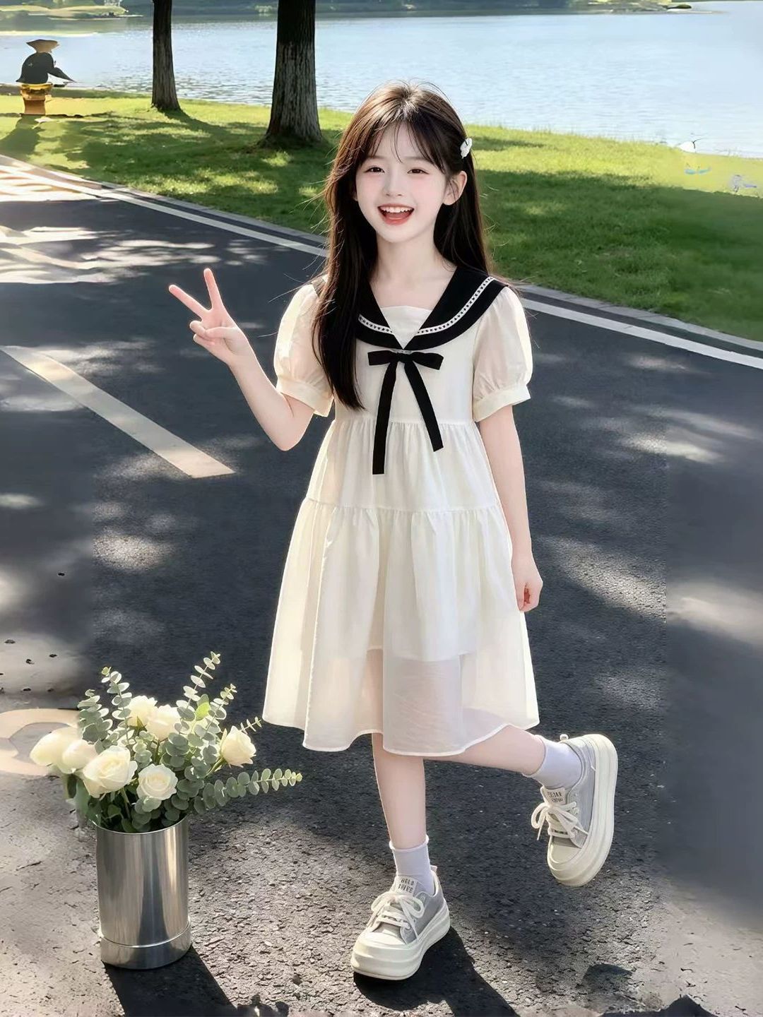 Girls Summer Dress Navy Collar - Summer Clothing Old Navy recension och pris