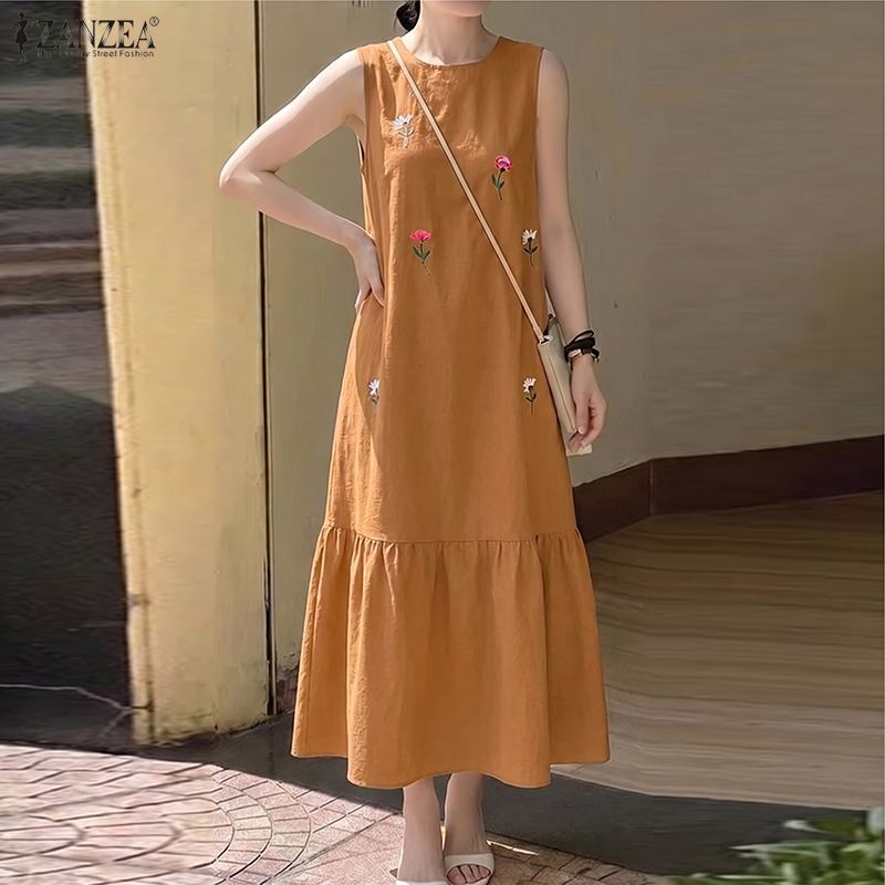 ZANZEA Fashion Summer Sundress - Sundress Midi Floral recension och pris