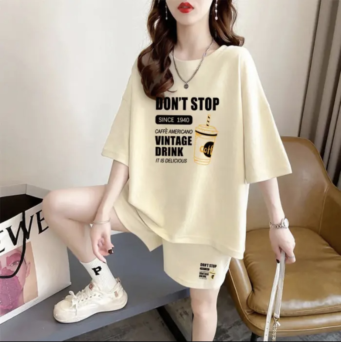 Fashion women's summer shorts  - Summer Clothing Sets Women recension och pris